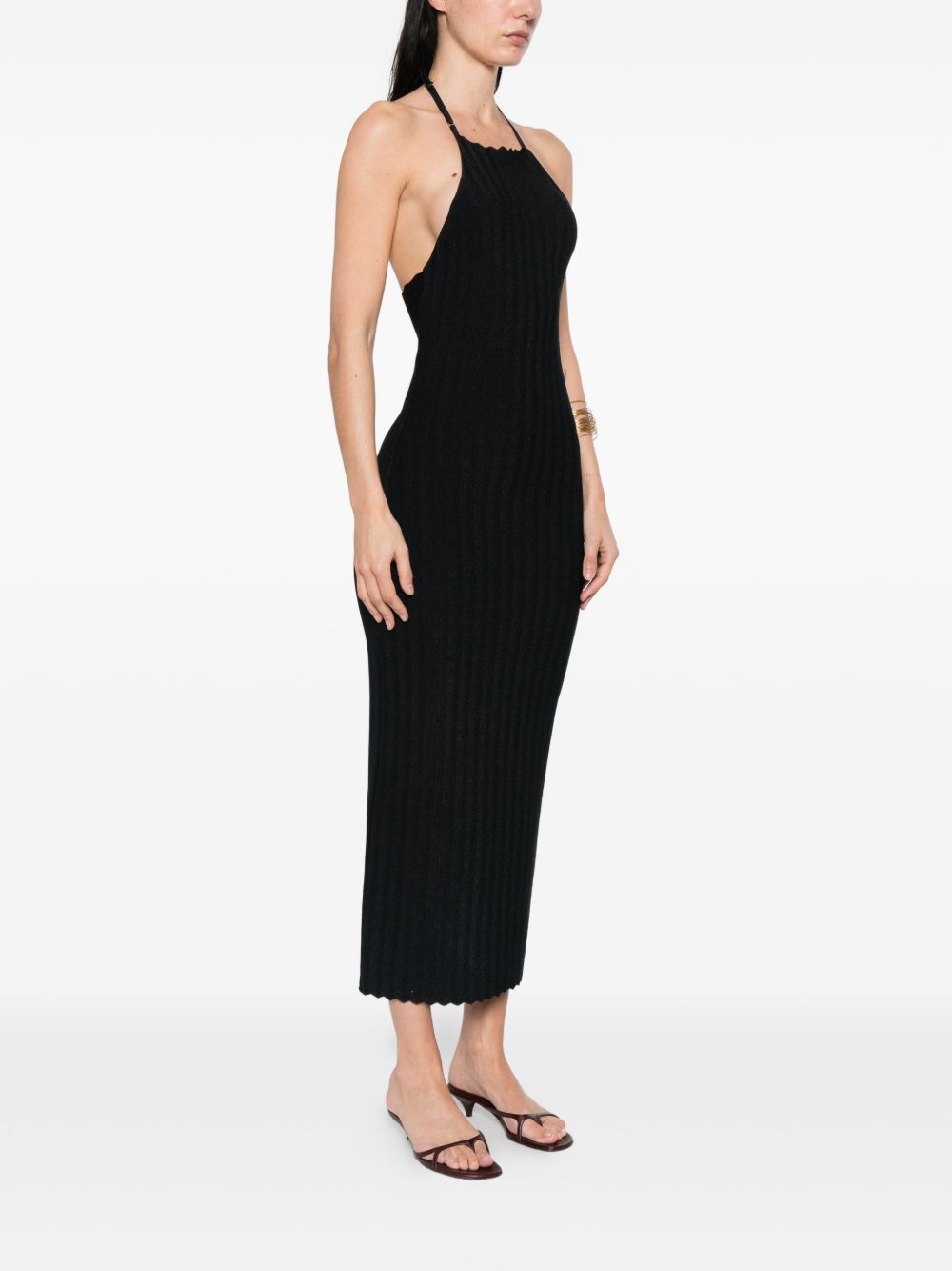 Abito midi tablier in blu scuro Jacquemus - donna 