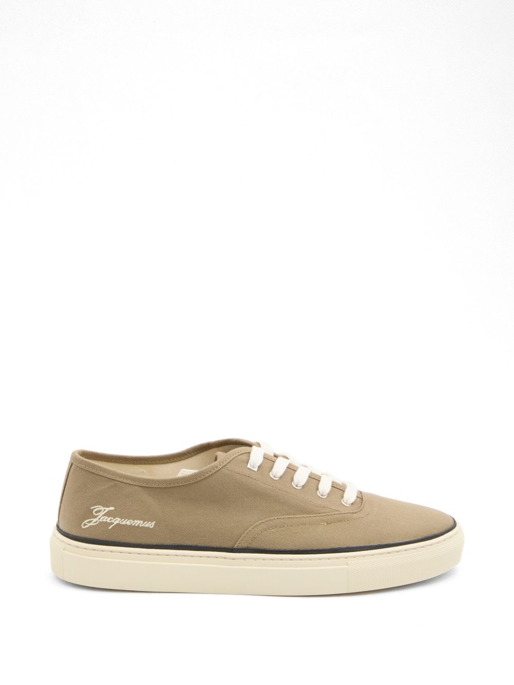 Sneakers con lacci e logo ricamato in beige Jacquemus - uomo 