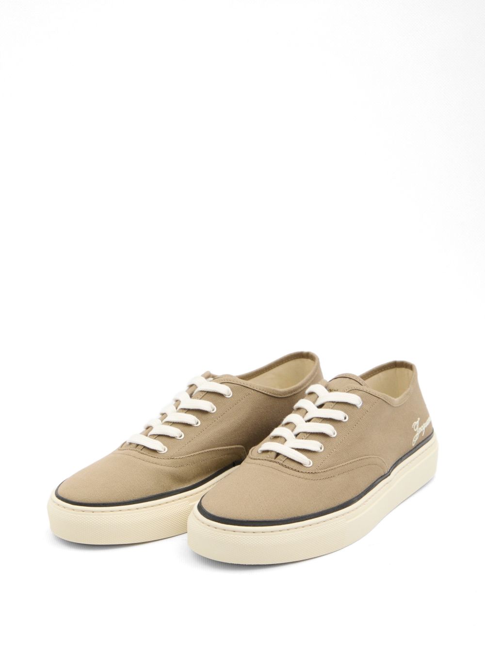 Sneakers con lacci e logo ricamato in beige Jacquemus - uomo 