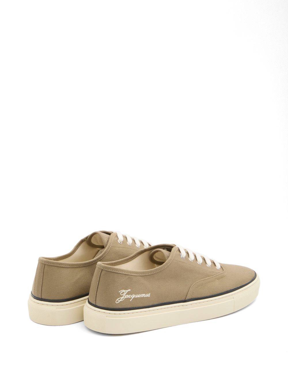 Sneakers con lacci e logo ricamato in beige Jacquemus - uomo 