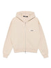 Felpa Le Hoodie Gros Grain con cappuccio e zip in beige Jacquemus - uomo