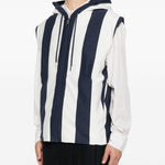 Gilet a righe con zip in bianco e blu Jacquemus - uomo 