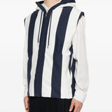 Gilet a righe con zip in bianco e blu Jacquemus - uomo 