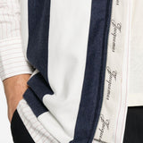 Gilet a righe con zip in bianco e blu Jacquemus - uomo 