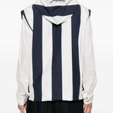 Gilet a righe con zip in bianco e blu Jacquemus - uomo 