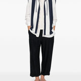 Gilet a righe con zip in bianco e blu Jacquemus - uomo 