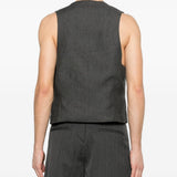 Gilet con bottoni raysan in grigio Jacquemus - uomo 