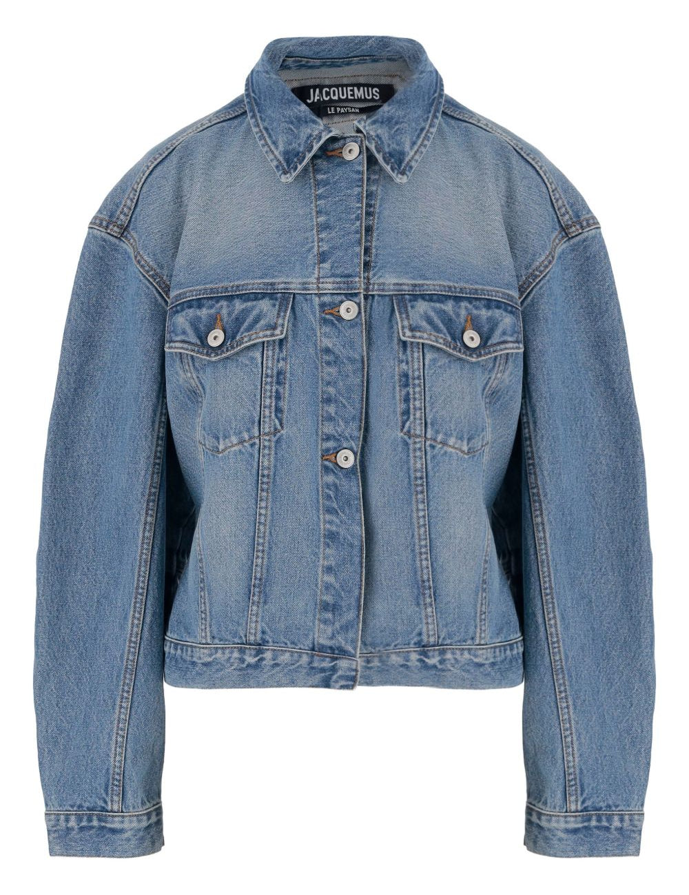 Giacca denim con cintura in blu Jacquemus - donna 