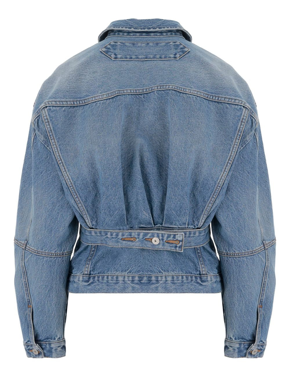 Giacca denim con cintura in blu Jacquemus - donna 