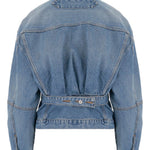 Giacca denim con cintura in blu Jacquemus - donna 
