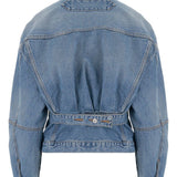 Giacca denim con cintura in blu Jacquemus - donna 