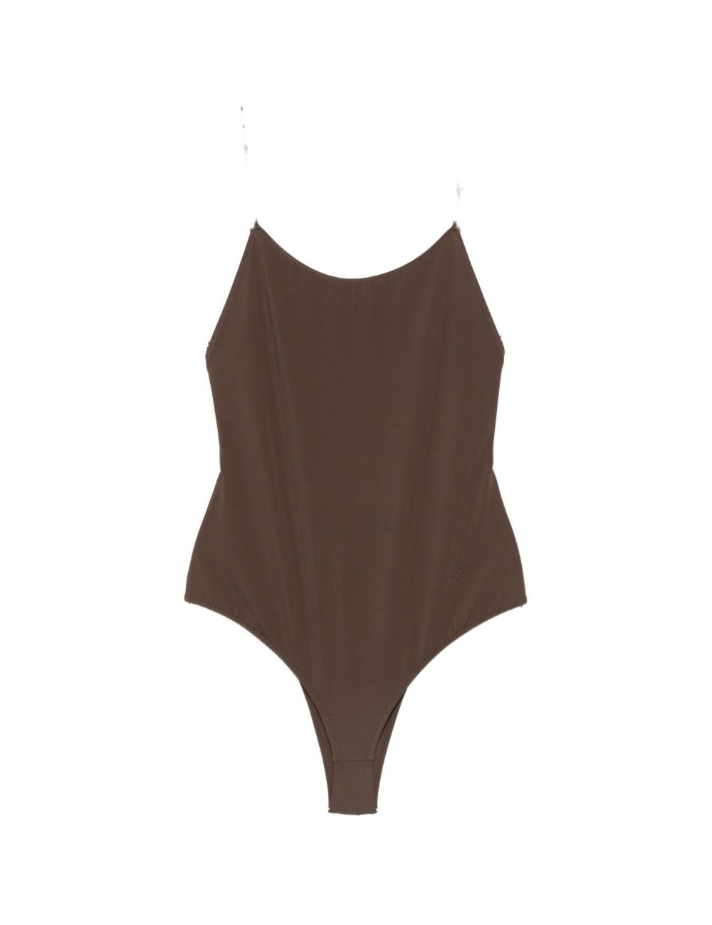 Costume con volant sul retro in marrone Jacquemus - donna 