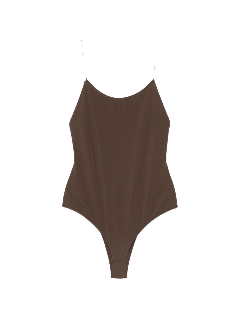 Costume con volant sul retro in marrone Jacquemus - donna 