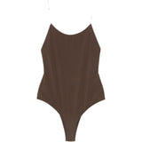 Costume con volant sul retro in marrone Jacquemus - donna 