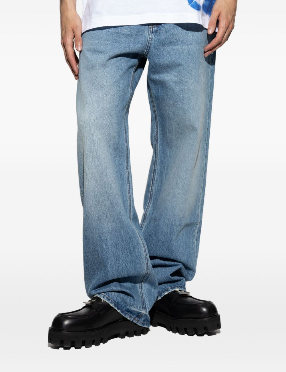 Jeans a gamba dritta Le De-nimes Droit in blu 