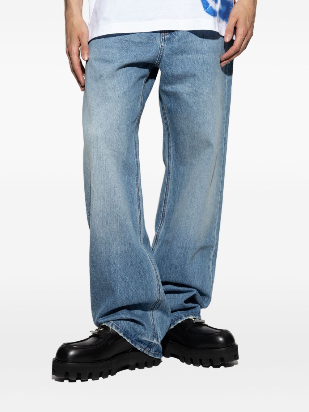 Jeans a gamba dritta Le De-nimes Droit in blu 