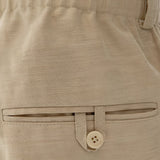 Pantaloni Croisière a pieghe con elastico in vita in beige Jacquemus - uomo 