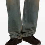 Jeans Berger de-Nîmes con effetto vissuto in blu Jacquemus - uomo 
