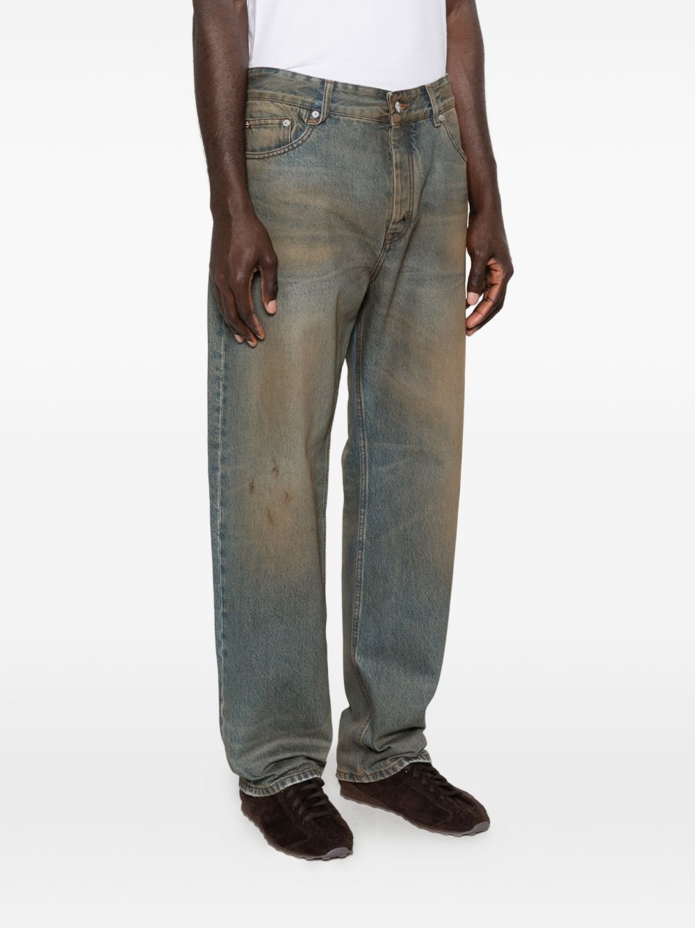 Jeans Berger de-Nîmes con effetto vissuto in blu Jacquemus - uomo 