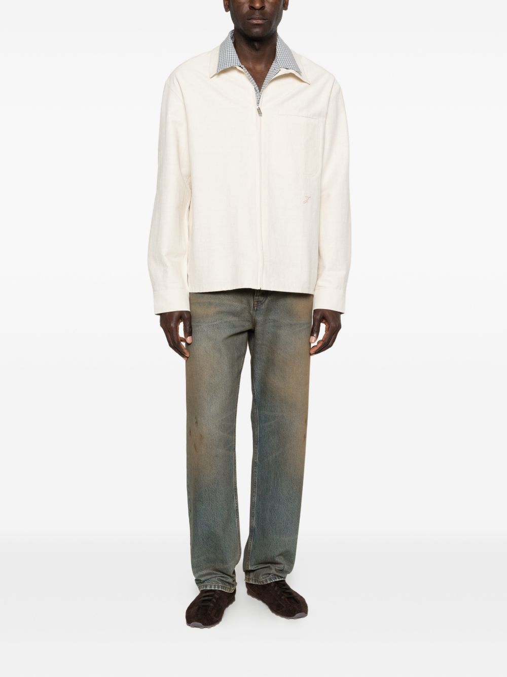 Jeans Berger de-Nîmes con effetto vissuto in blu Jacquemus - uomo 