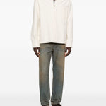 Jeans Berger de-Nîmes con effetto vissuto in blu Jacquemus - uomo 