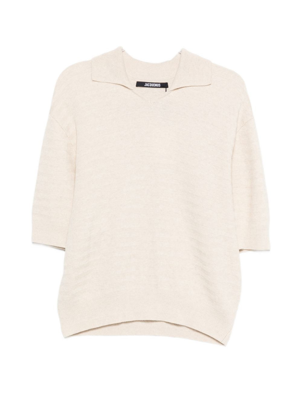 Polo in maglia in avorio Jacquemus - uomo 