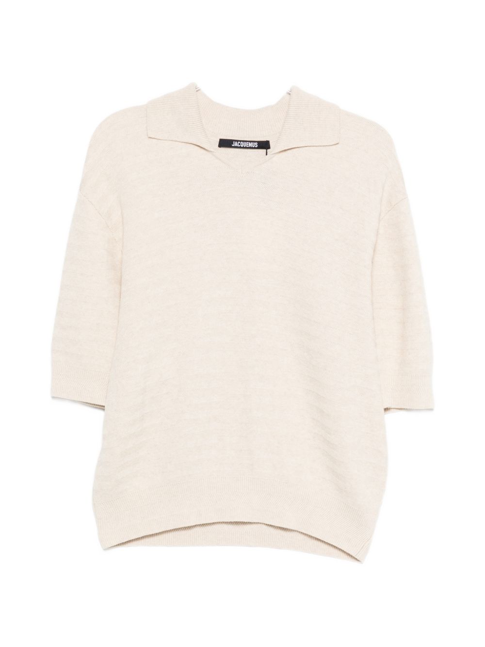 Polo in maglia in avorio Jacquemus - uomo 