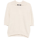 Polo in maglia in avorio Jacquemus - uomo 