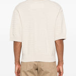 Polo in maglia in avorio Jacquemus - uomo 