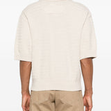 Polo in maglia in avorio Jacquemus - uomo 