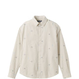 Camicia la chemise simon a righe in beige jacquemus - uomo 