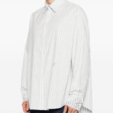 Camicia letro a righe in bianco Jacquemus - uomo 