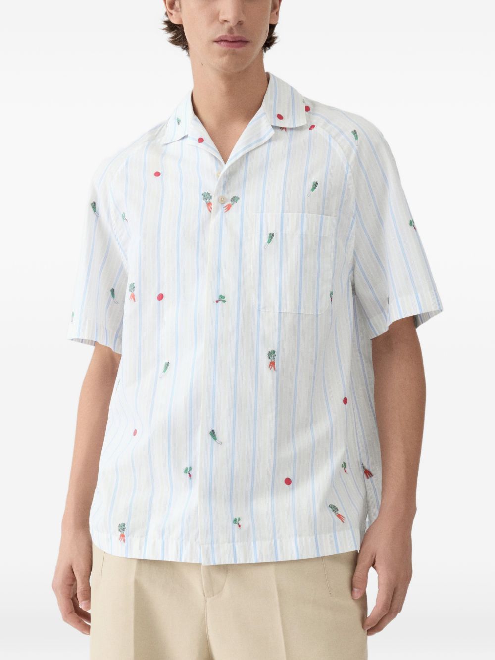 Camicia con stampa grafica la chemise romarin in bianco Jacquemus - uomo 