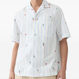 Camicia con stampa grafica la chemise romarin in bianco Jacquemus - uomo 