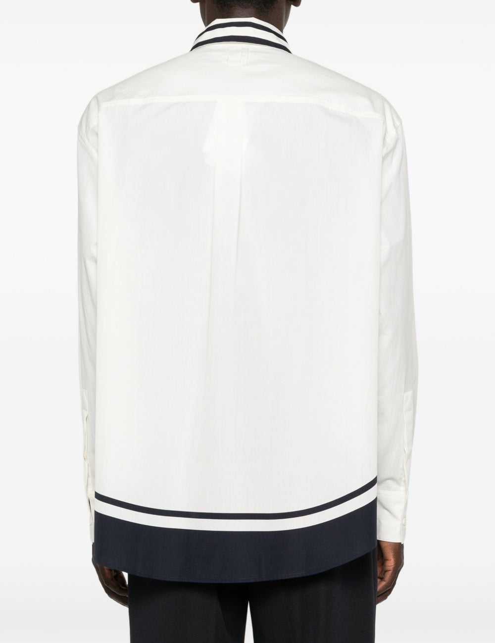 Camicia con stampa la chemise camargue in bianco e blu Jacquemus - uomo 