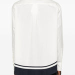 Camicia con stampa la chemise camargue in bianco e blu Jacquemus - uomo 