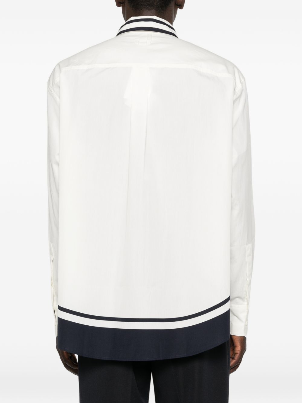 Camicia con stampa la chemise camargue in bianco e blu Jacquemus - uomo 