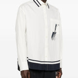 Camicia con stampa la chemise camargue in bianco e blu Jacquemus - uomo 