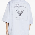 Camicia a maniche corte la chemise gardian in blu Jacquemus - uomo 