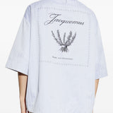 Camicia a maniche corte la chemise gardian in blu Jacquemus - uomo 