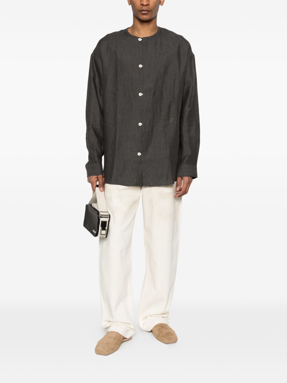 Camicia Pastro in grigio scuro Jacquemus - uomo 
