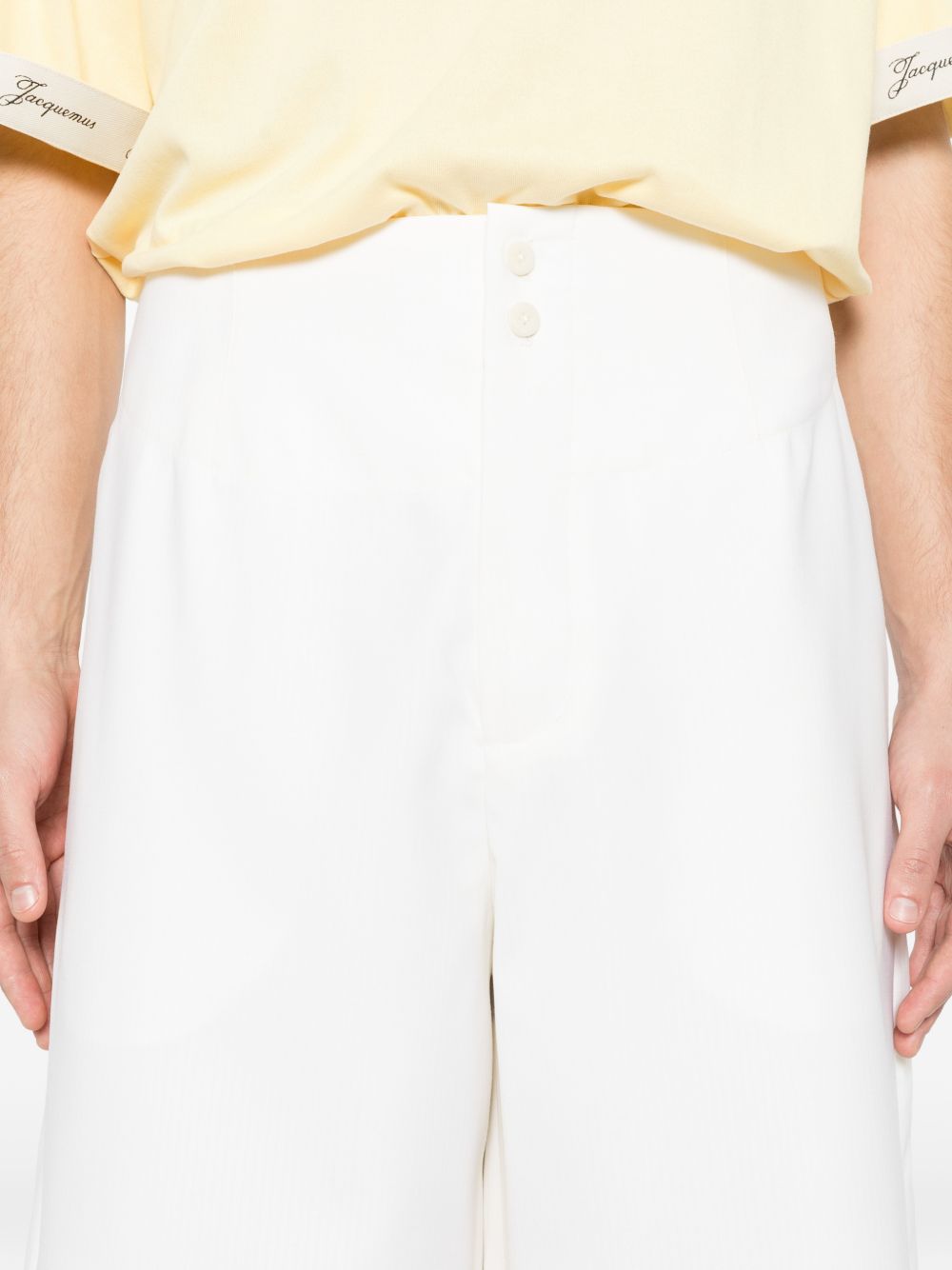 Pantaloncini con bottoni moisson in bianco Jacquemus - uomo 
