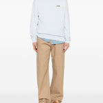 Felpa con logo in azzurro Jacquemus - uomo 