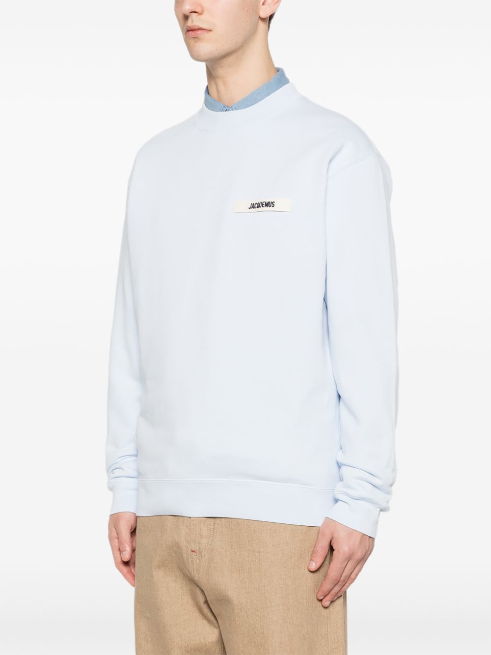 Felpa con logo in azzurro Jacquemus - uomo 