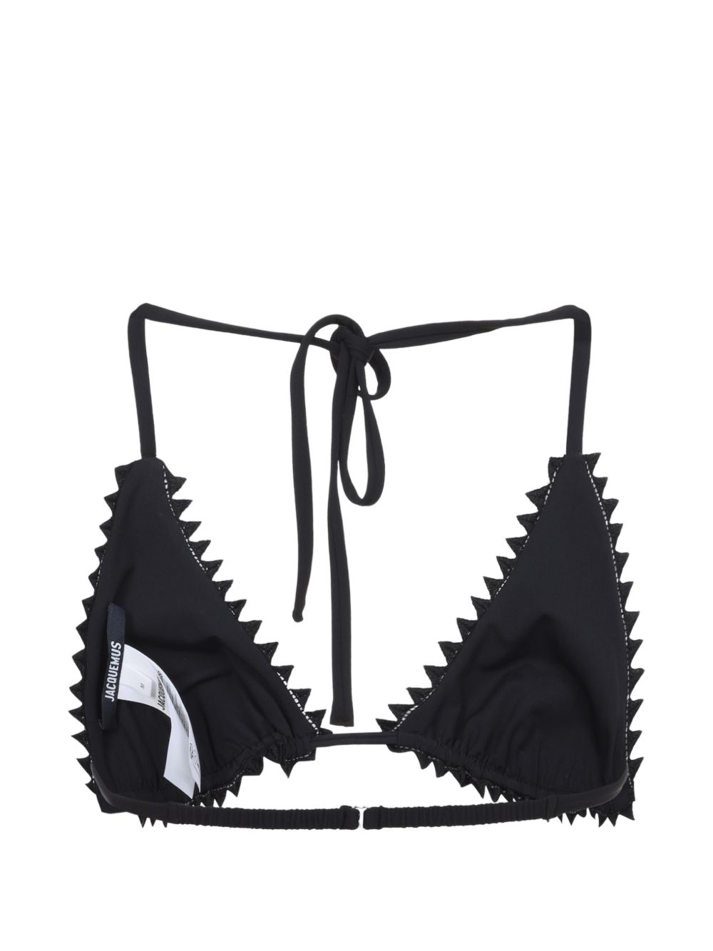Top Bikini Picot Le Haut De Maillot in neroo Jacquemus - donna 