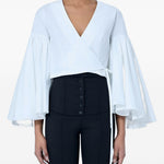 Blusa le cache coeur paysan in bianco Jacquemus - donna 