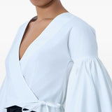 Blusa le cache coeur paysan in bianco Jacquemus - donna 