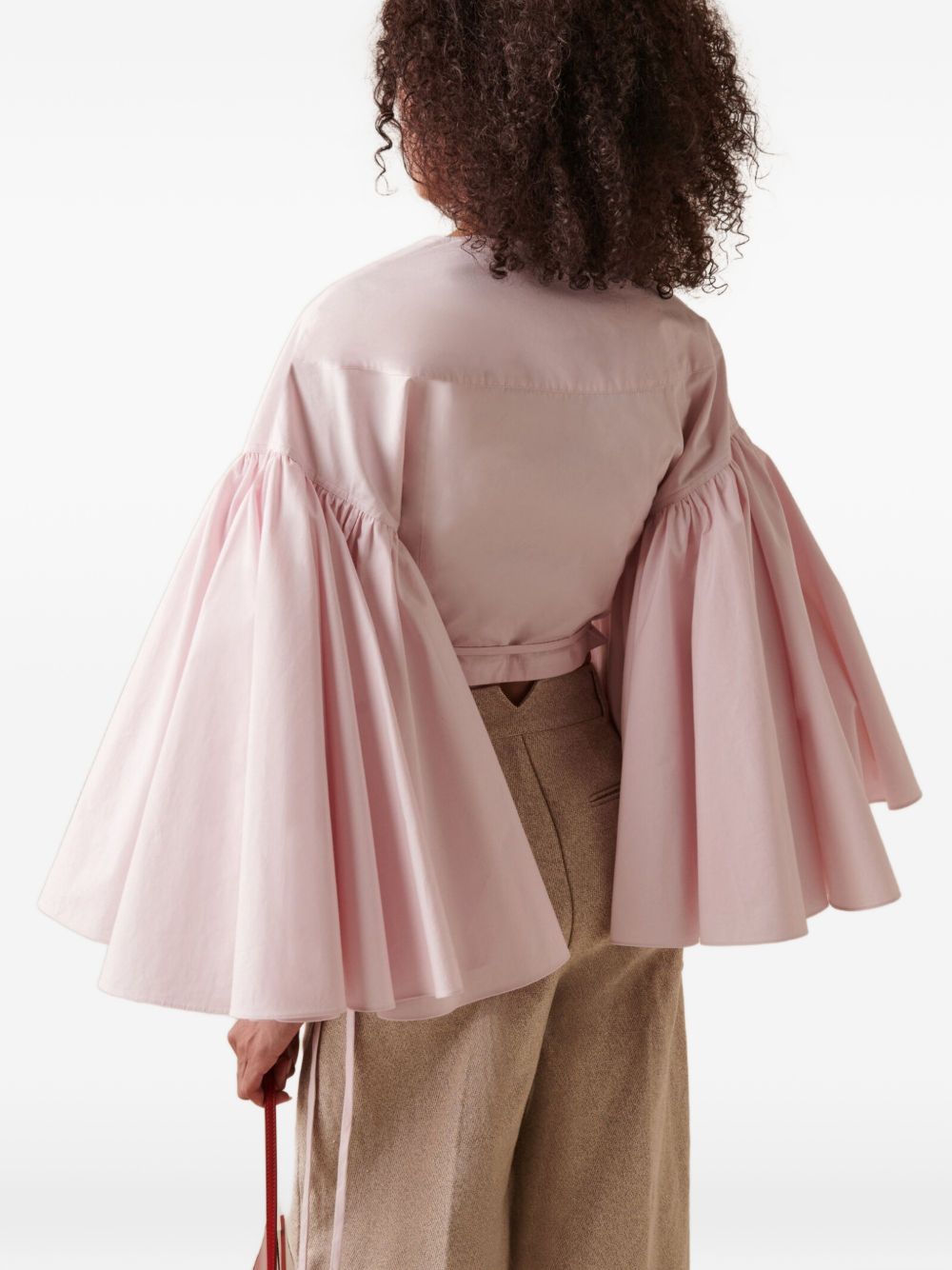 Blusa con maniche voluminose le cache coeur paysanin in rosa Jacquemus - donna 