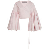 Blusa con maniche voluminose le cache coeur paysanin in rosa Jacquemus - donna 