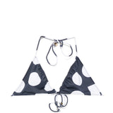 Top bikini triangle in blu e bianco jacquemus - donna 